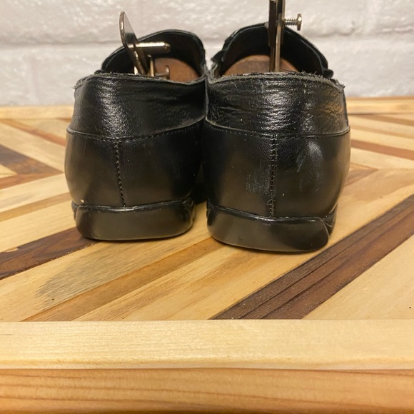 Vintage Bacco Bucci Studio black leather loafers slip on size 8.5 - Picture 3 of 8
